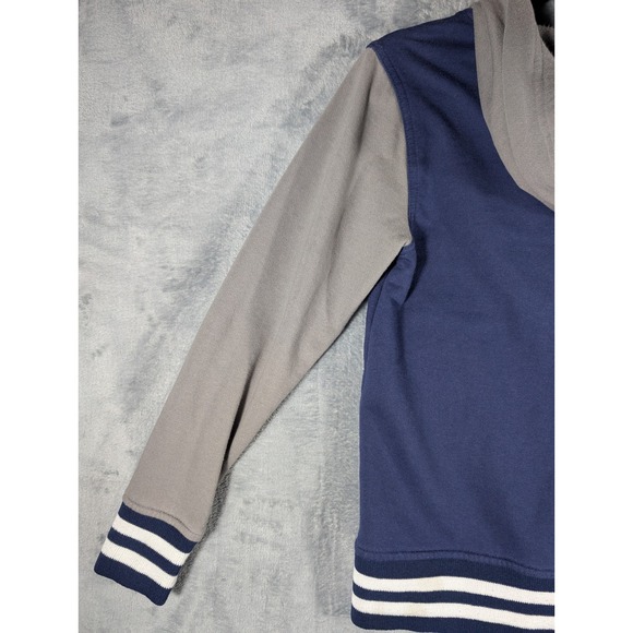 Holloway Youth Berkeley "B" Varsity Letterman Jacket Navy/Gray - Picture 10 of 14